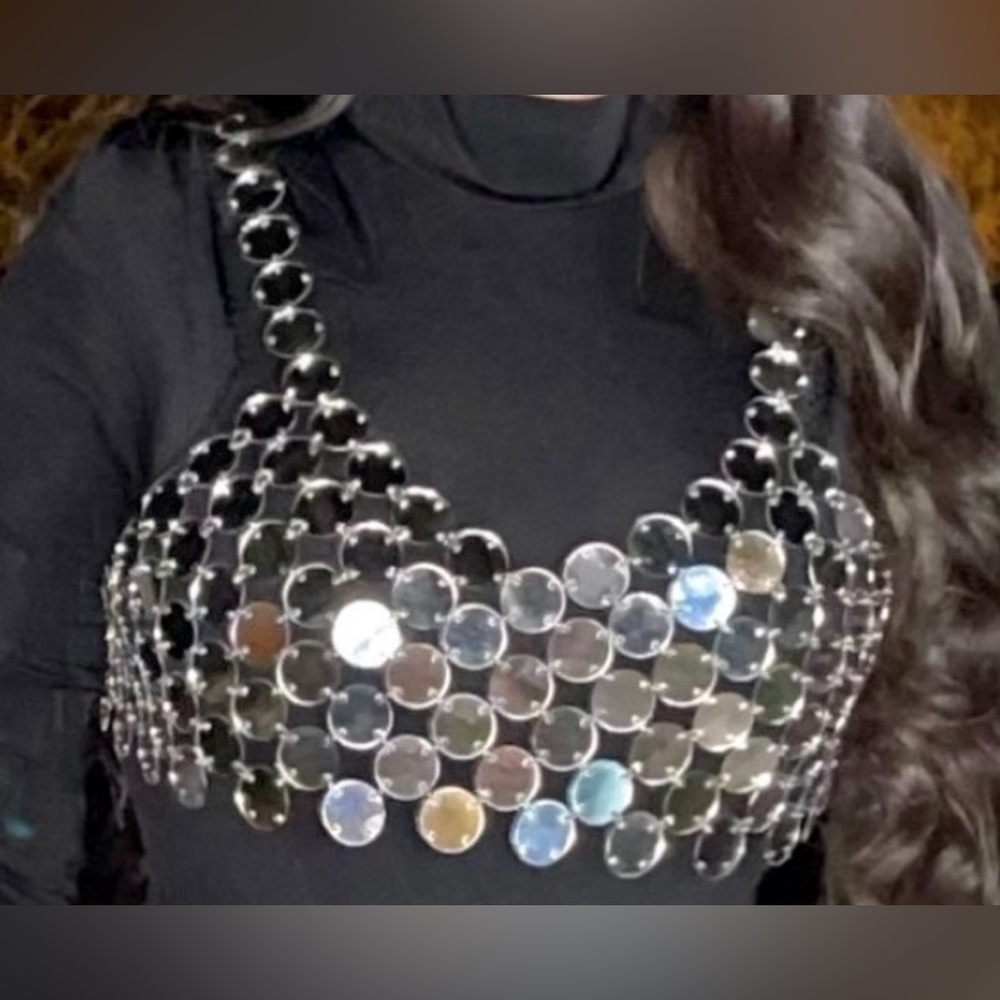 Mirrored/Disco Crop Top